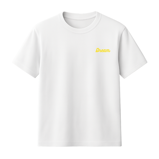 T-shirt blanc Lemon Crush à motif citron acide – vue de face.