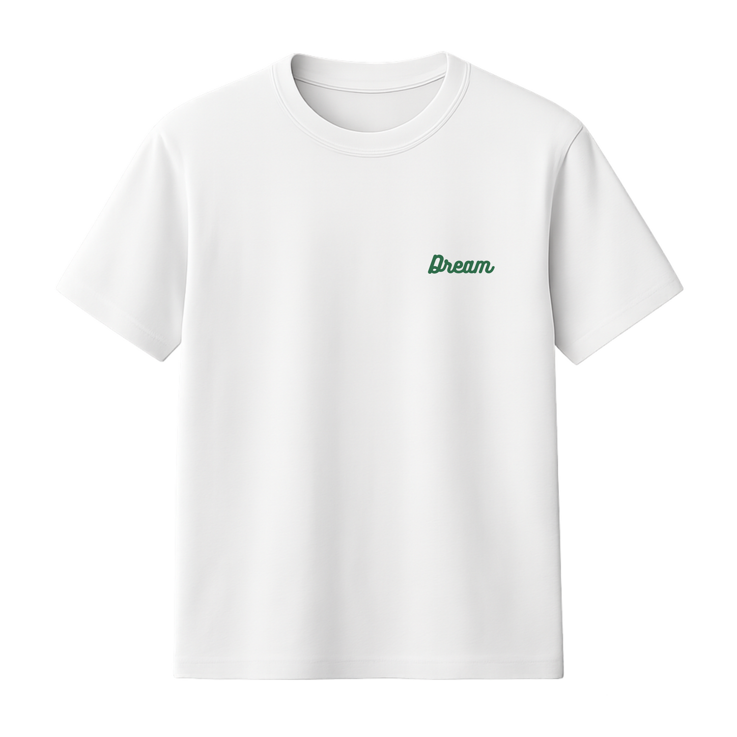 T-shirt blanc manches courtes avec logo Dream vert