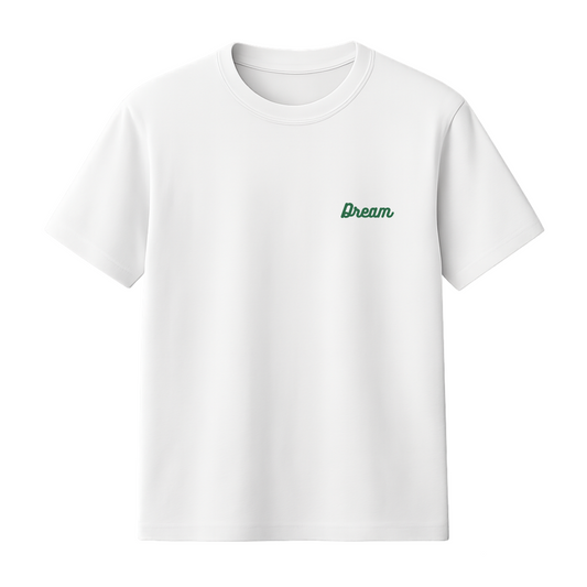 T-shirt blanc manches courtes avec logo Dream vert